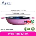 Panci Wok Pan Teflon 32CM Anti Lengket Asta Valentina Tirisan Minyak. 