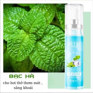 Xịt thơm miệng men vi sinh chống hôi miệng sạch miệng hơi thở thơm tho Chai xịt thơm miệng hương đào bạc hà trà mây