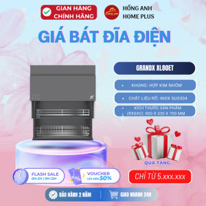 Giá bát đĩa nâng hạ điện Titanium GrandX XL80ET 800mm hợp kim nhôm inox 304 tủ bếp trên tiện lợi