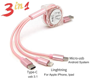 Charging Cable One Drag Three Suitable for iP and Android