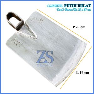 Cangkul Baja Putih Cap 2 Garpu ukuran 19 x 27 cm Cangkul Pande UMKM Lokal Blitar Jawa Timur