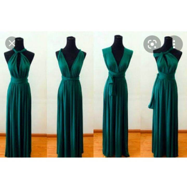 emerald green infinity dress