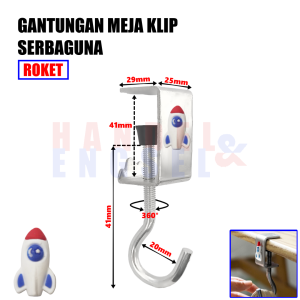 Gantungan Tas Besi Klip cantolan Kait Meja Serbaguna Hook Holder