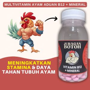 Multivitamin Ayam Aduan B12 Juragan Botoh Biar Sehat Tidak Mudah Sakit