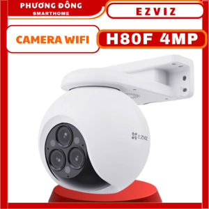 CAMERA WIFI NGOÀI TRỜI EZVIZ H80F 4MP 3 ỐNG KÍNH ZOOM ĐẾN 12X - Xoay 360 Độ Đàm Thoại 2 Chiều Cảnh Báo Đèn Còi