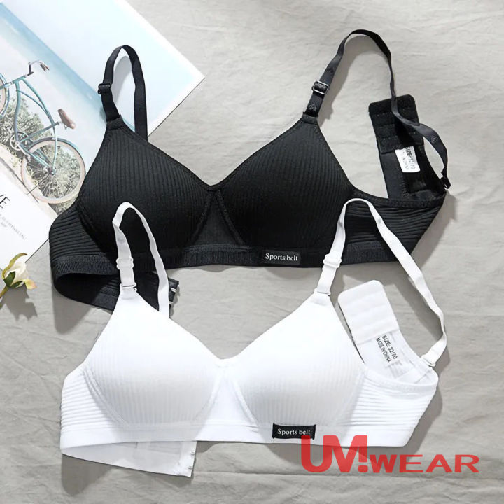Umiwear Thin cotton without steel ring gathered Girls bra Women Cotton bra  Without Steel Ring bras