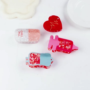 Cartoon Hair Claw Clip For Long Hair Gentle Teeth Design PVC Hairpin Hair Decors Practical Everyday Styling Essential