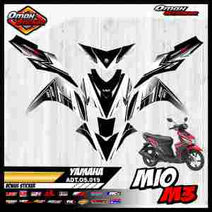 Striping Decal Yamaha Mio M3.Stiker Decal Lis Variasi Mio M3 Full Body DESIGN. ADT.019