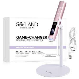 SAVILAND SSPro X U V Light for Gels Nails : 8s U V LED Nail Lamp with Smart Sensor 360 °   Rotatable Magnetic Nail Light Flash  Lamp for Gel Stand 2 Timer LCD Screen Nail Light Use Home DIY    360 °   rotatable Smart sensor 2 timer modes LCD screen H