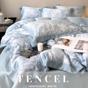 【Super low price】Luxury Home Textile Bedding Set Summer Quilt Cover Duvet Cover Flat Bed Sheet Pillowcases Comforter Bed Linens Queen King 이불