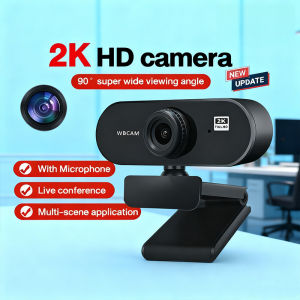 Computer Webcam HD For PC 2KWeb Camera with Microphone USB 2.0 Web Cam For Mac Laptop Desktop