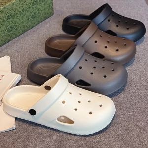 [Free Shipping] Thick-Soled Clogs For Men Non-Slip And Wear-Resistant Casual CoupleS Closed-Toe Beach Sandals WomenS Outdoor Wear