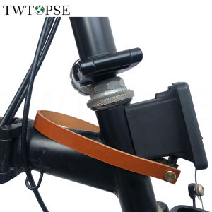 TWTOPSE Bicycle Bag Quick Release Cowhide Handle Belt For Brompton Folding Bike 3SIXTY Pikes Carrier Block Leather Pull Strap Accessory