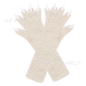 Halloween long gloves long-nail animal claw gloves Halloween ghost claw costume realistic style cos Props