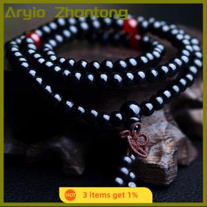 Aryio Sandalwood Tibetan Buddhism Mala Sandal Prayer Beads 108 Beads Bracelet Necklace