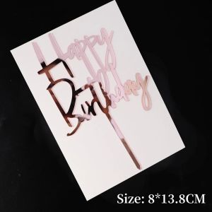 10ชิ้นของตกแต่งหน้าเค้กสุขสันต์วันเกิดเค้กอะคริลิคท็อปเปอร์ตกแต่งหน้าเค้กด้านบนวันเกิดมีความสุขสำหรับปาร์ตี้ธีมวันเกิด