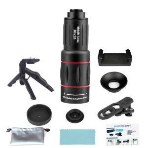 FANRI Universal HD Optical Cell Phone Lens Monocular Telephoto Lens Monocular Zoom Cell Phone Lens Single-tube Telescope 18x25 Mobile Phone Lenses Observing
