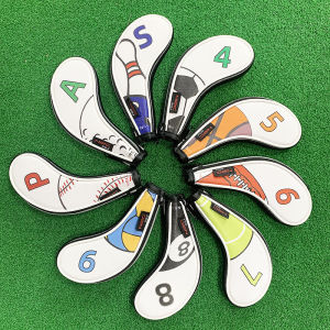 Bọc Đầu Gậy Golf Sắt Có Khóa Kéo 9 Cái Bộ Ốp Bảo Vệ Gậy Putter (456789P SA)