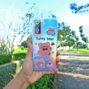 Case Hologram Fashion ( SWEET BEAR ) REALME 10 C15 C33 Casing Hologram Aurora DUNIA JAYA ACC