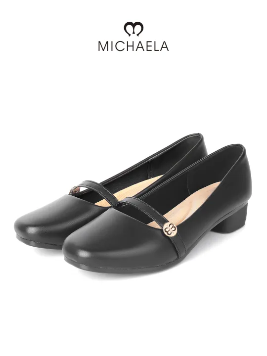 MICHAELA Block Heel Mary Janes Elegant Comfy Square Toe Black Pumps for  Office College SH5527017 LX Lazada PH - Main Image