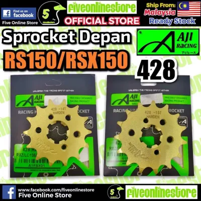 AJI RACING 428 Front Sprocket Honda RS150 RSX150 CBR150 Gold Harden Spocket ORIGINAL 14T 15T 16T Spoket Depan Spocket HD