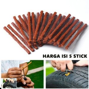 refill Isi 30 PCS ulang Cacing Karet Ban tambal Tubeless tubles lem Isi ulang Alat tambal ban cacing karet tubeless
