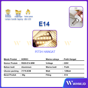 Lampu Candle LED E27 Dan E14 3Warna 12W Jagung  lilin Hias Putih Warm White Kuning HIjau Ungu Pink Putih Hangat Untuk Kap Lampu Tempel E27 Semua