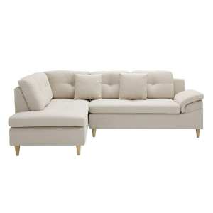 Koncept Furniture โซฟาเข้ามุมซ้าย รุ่น Tulio Plus สีครีม (240x179x86 ซม.)