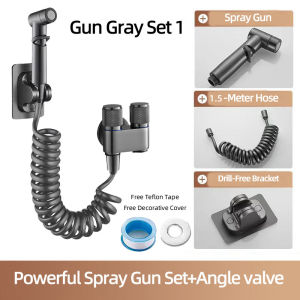 High-PressureToilet Bidet Sprayer with 304 Stainless Steel Angle Valve Efficient Cleaning