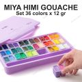Miya Himi GOUACHE Paint set TWIN 36 / 48 colors x 12gr. 