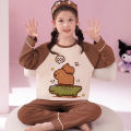 Kids Girls Korean Pajamas Set Cotton & Polyester Sleepwear for Girl's Clothing Cartoon Pyajama Sets Kids Girl & Boy Kids' Clothing. 