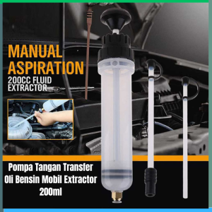 COD NarzrIe Pompa tangan Transfer Bensin Mobil 200ml sedot oli keluar dari tangki kendaraan NC25