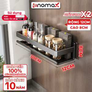 Kệ gia vị nhà bếp đa năng dán tường chất liệu nhôm hàng không chống gỉ sét chống oxi hoá (eno - 0167)