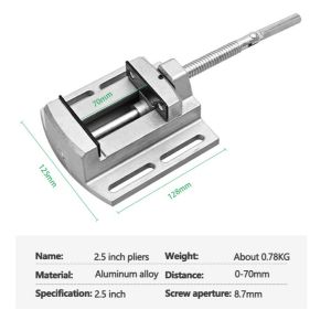 CHUANGCHAO Mini Cross Work Table Milling Work Sliding Table X Y Axis Bench Drill Vise Tools  with 2.5 Vice Multifunctional Milling and Drilling TableCross Slide Bench Vise Fixture Max 68mm Capacity