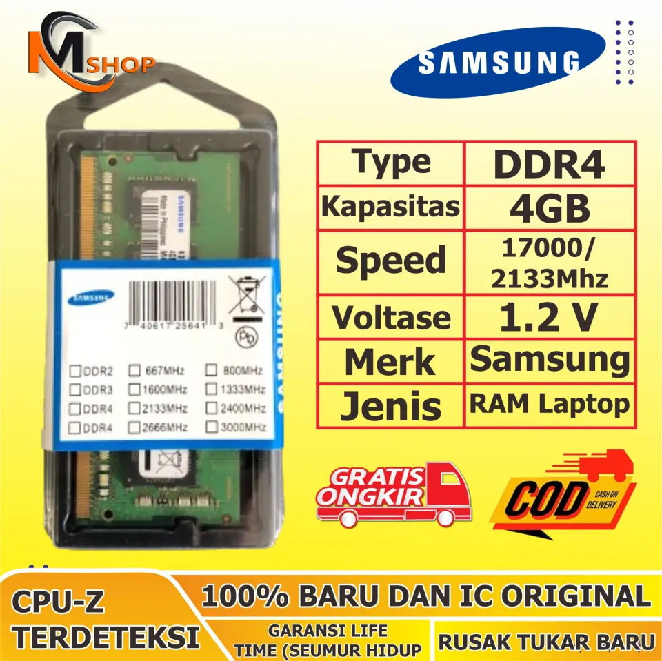 RAM Laptop Memory Sodimm DDR4 4GB 8GB PC 2133MHz 2400MHz Samsung