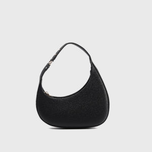 Irregular crescent-shaped womens bag niche style suitable for commuting single shoulder bag crossbody new solid color zippered versatile bag