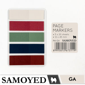 SAMOYED PM Penanda / Pembatas Buku / Halaman Plastik / Plastic Page Markers / Flags / Index / Mark / Bookmarks