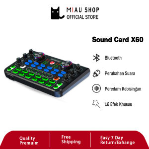 Sound Card Bluetooth X60 Desain Gaya Korea dengan Plug 3 Pin - Portabel Multifungsi untuk Musik dan Kehidupan Harian