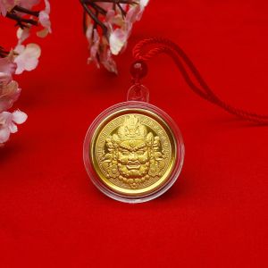 Liontin Dewa Rejeki Kuning dengan Gantung Kunci untuk Ponsel dan Kunci