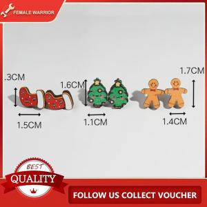Female Warrior 3คู่น่ารักต้นคริสต์มาสต่างหูมนุษย์ขนมปังขิงสำหรับผู้หญิงต่างหูอะคริลิคแบบเรียบง่ายต่างหูของขวัญเครื่องประดับมิตรภาพ