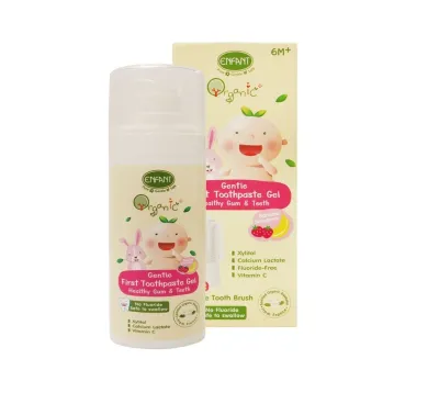 อองฟองต์ ออแกนิค เจนเทิล เฟิร์ส ทูธเพสท์ เจล ยาสีฟันเด็ก (6 เดือน+) - Enfant Organic Gentle First Toothpaste Gel (6 M+)