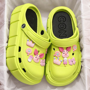 [Free Shipping] WomenS Summer Outdoor Beach Sandals Featuring A Red Design A Platform Sole And A Cartoon Pattern Perfect For DIY Customization