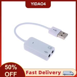 【YIDAO4】 USB 2.0 Để Jack Bên Ngoài USB Card Âm Thanh 3D Âm Thanh Tai Nghe Microphone Tai Nghe 7.1 Kênh 5Hv2 Adapter Cho Máy Tính Xách Tay