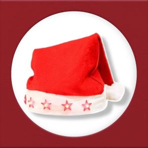 BINLU LED Santa Hat with Lights Christmas Hat for Adults Santa Hat Kids Cute Style Santa Claus Hat Christmas Hat with Light Santa Hat Adult Christmas Headband for Christmas Decorations Xmass Decoration Sale & Xmas Giveaways