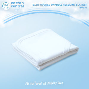 Cotton Central™ Basic Hooded Blanket Swaddle Newborn Infant Receiving Baby 100% USA Cotton Boy Girl Stuff And Clothes