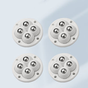4pcs Mini Caster Wheels 360° Rotation Self Adhesive Universal Pulley with Stainless Steel Ball for Small Furniture Storage Bins