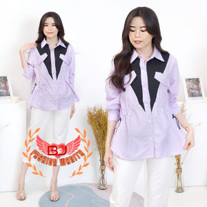 BJFashionWanita / Kemeja Vlori / Kemeja Salur / Kemeja Jumbo / Atasan Salur / Atasan Jumbo / Atasan Premium / Kemeja Premium / Atasan / Kemeja / Atasan Kemeja / Kemeja Lengan Panjang / Atasan Lengan Panjang