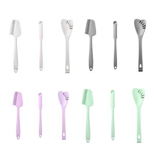 3Pcs Silicone Baking Spratula Set Heat Resistant Kitchen Utensils Flexible Scrapers for Mixing Frostings Nonslip Handle