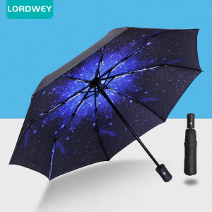 LORDWEY Automatic Umbrella UV-resistant and Windproof Beach Umbrella Girl Folding Sun Umbrella Portable Umbrella
