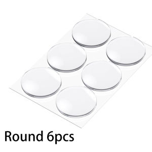 6pcs Adhesive Clear Bumper Pads Round and Square  Silicone Anti-Collision Pad for DoorsFurniture